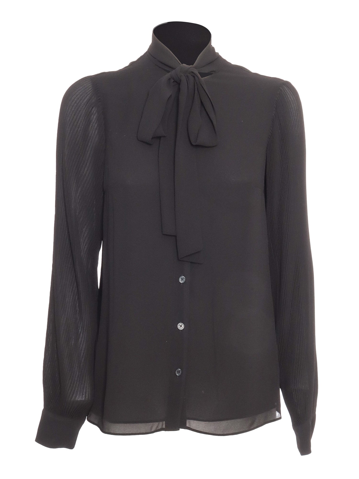 Michael Kors Bow Tie Shirt In Nero