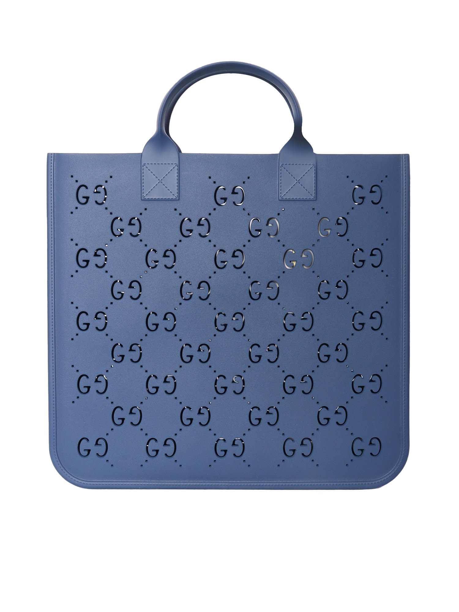 Gucci Gg Rubber Tote Bag In Blue ModeSens