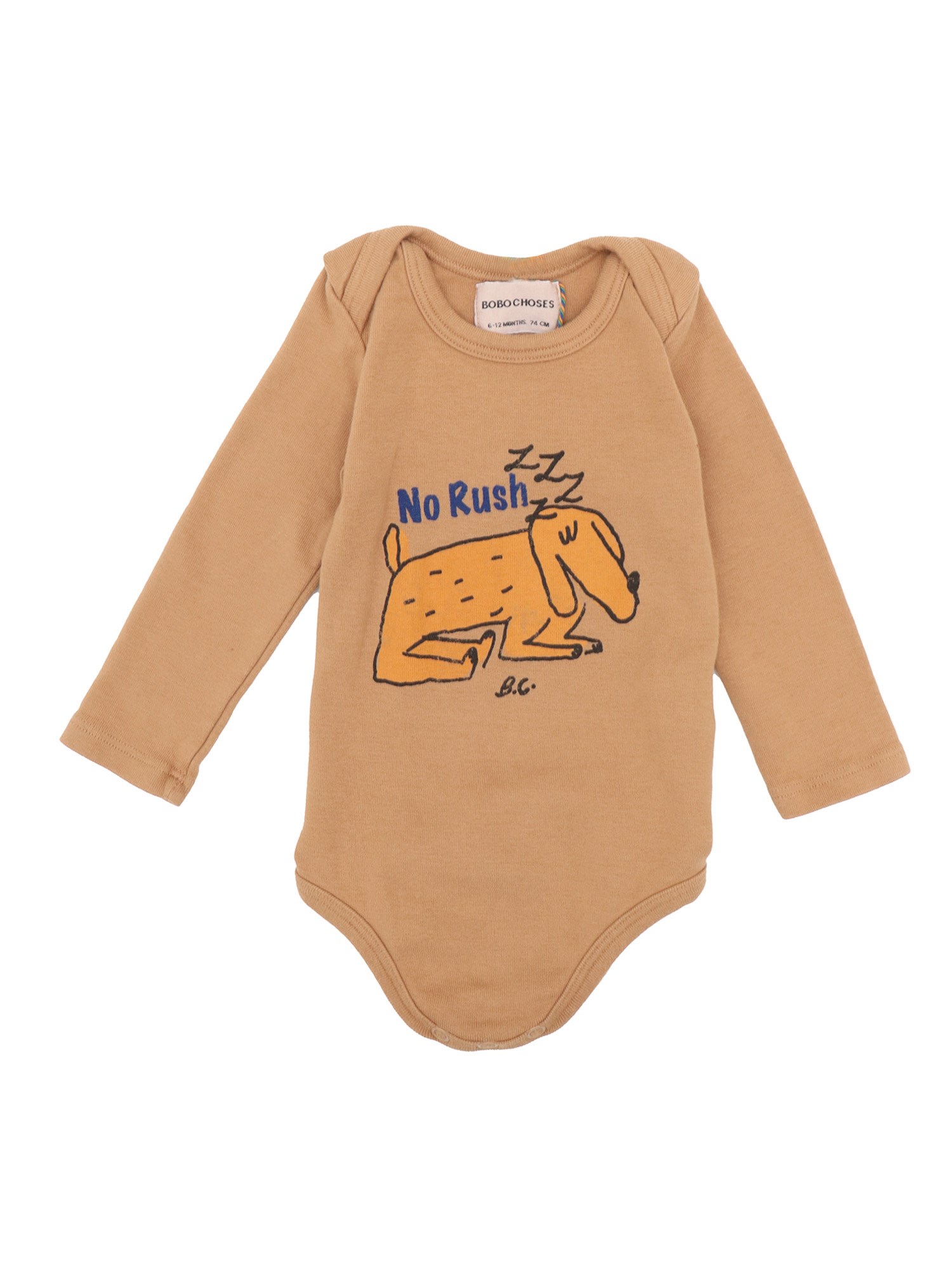 Bobo Choses Graphic-print Organic-cotton Bodysuit In Marrone