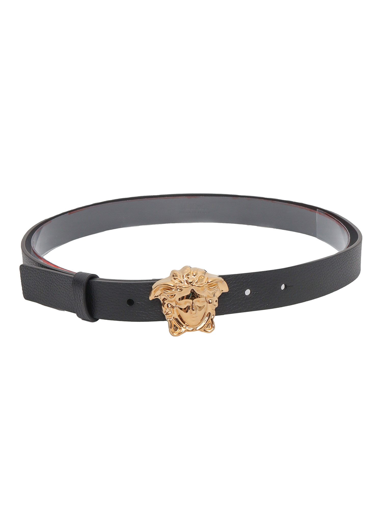 Versace Medusa Buckle Belt In Nero