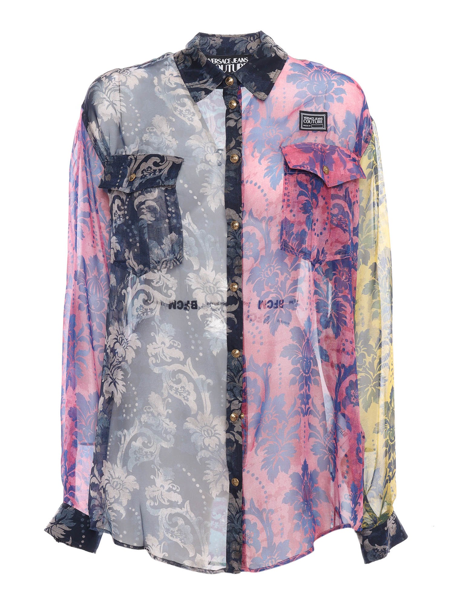 Versace Jeans Couture Chiffon Print Tapestry All-over Shirt In Multi