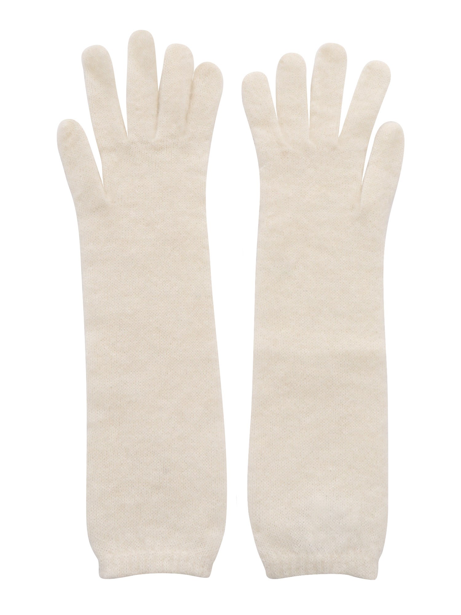 Kangra Cashmere Long Gloves In Bianco
