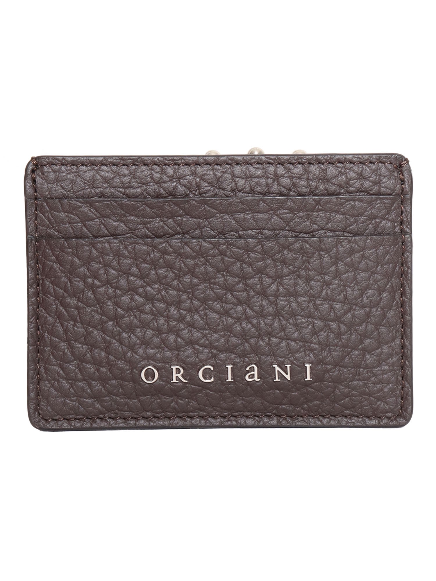 Orciani Soft Card Holder In Marrone