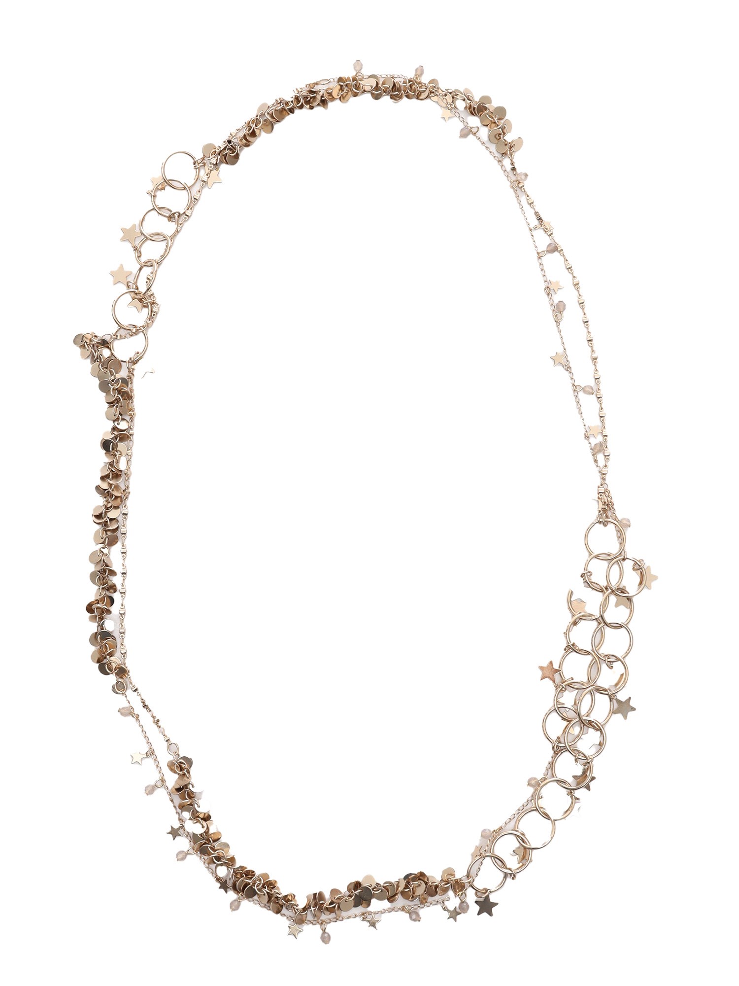 Lorena Antoniazzi Stars And Circles Necklace In Oro