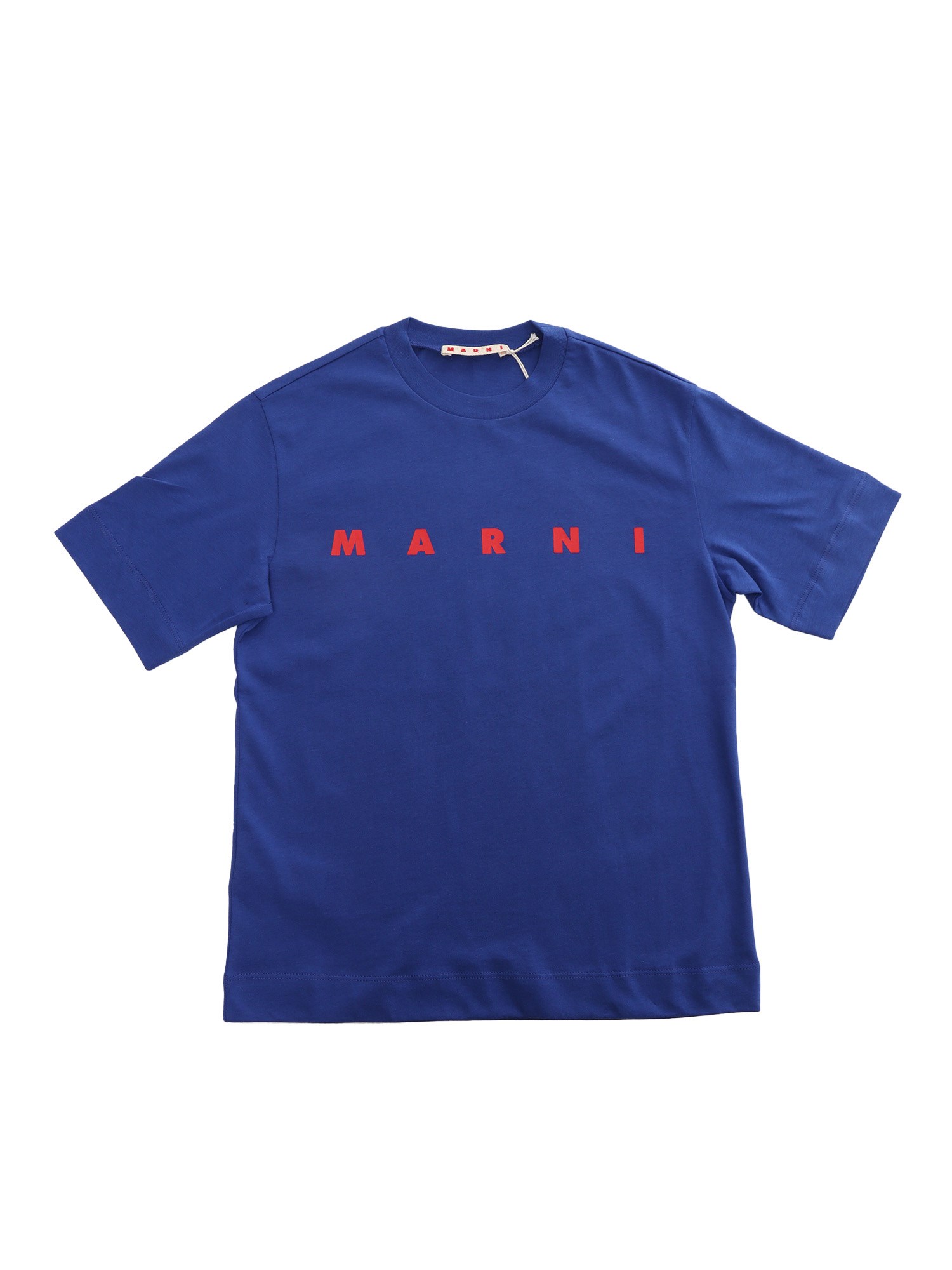 Marni Kids' Lettering T-shirt In Blu