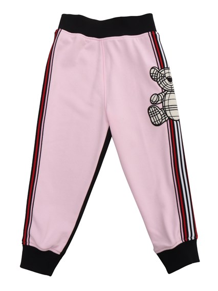 Burberry Pantaloni rosa con stampa