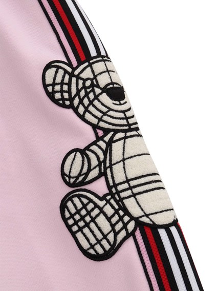 Burberry Pantaloni rosa con stampa