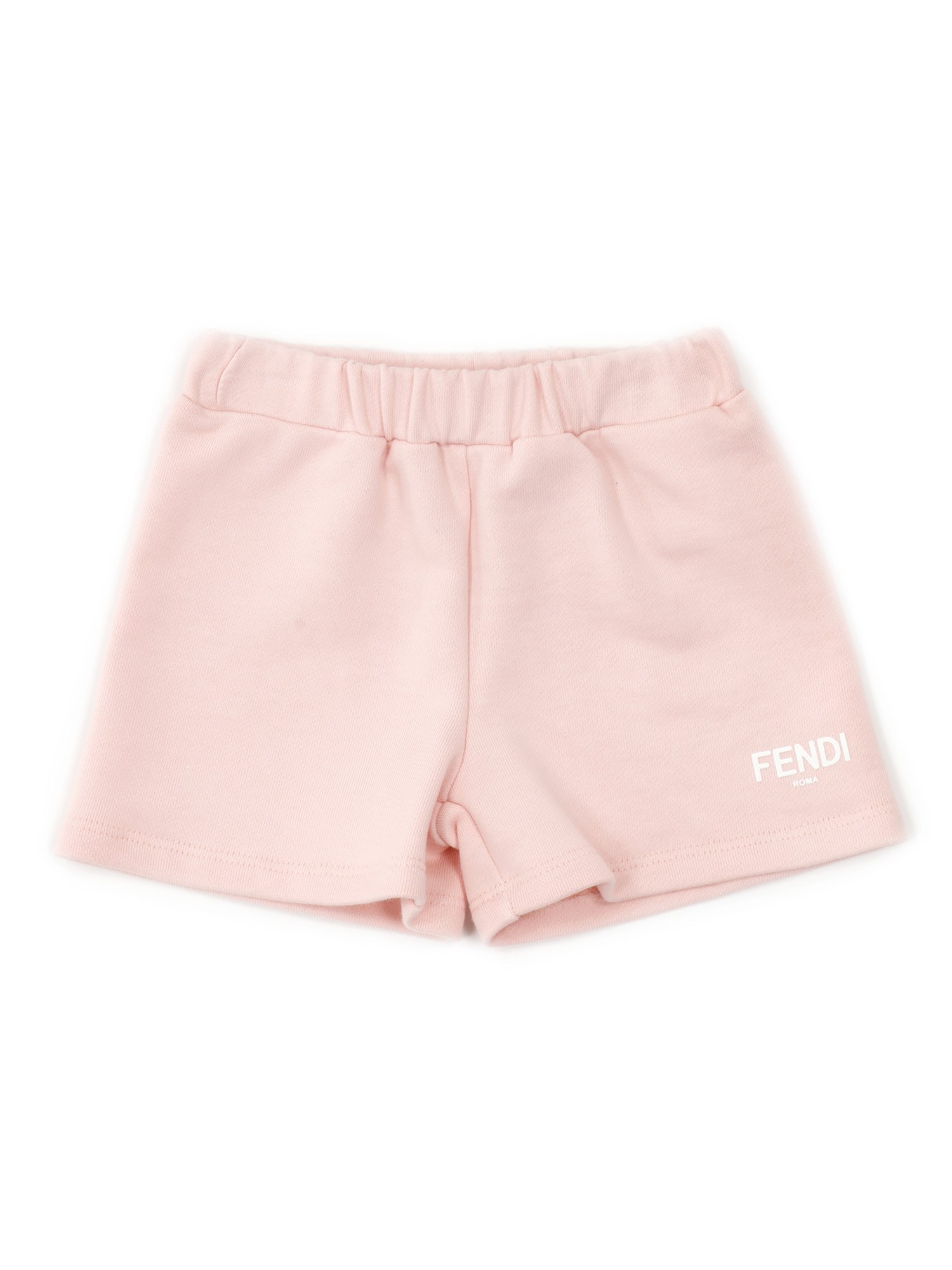 Shop Fendi Jr Terry Shorts In Pink