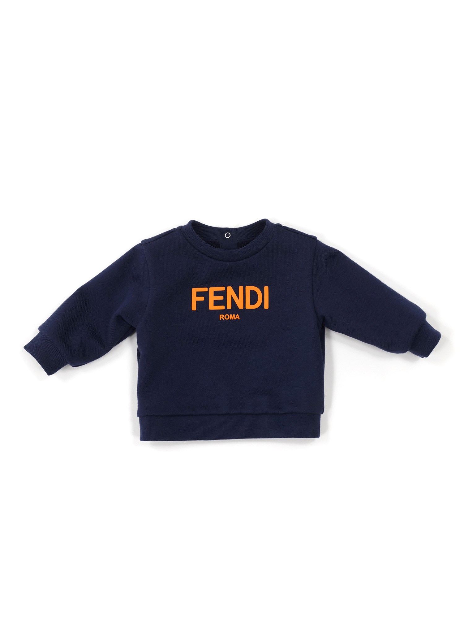 Shop Fendi Jr Logo Sweatshirt In Blue
