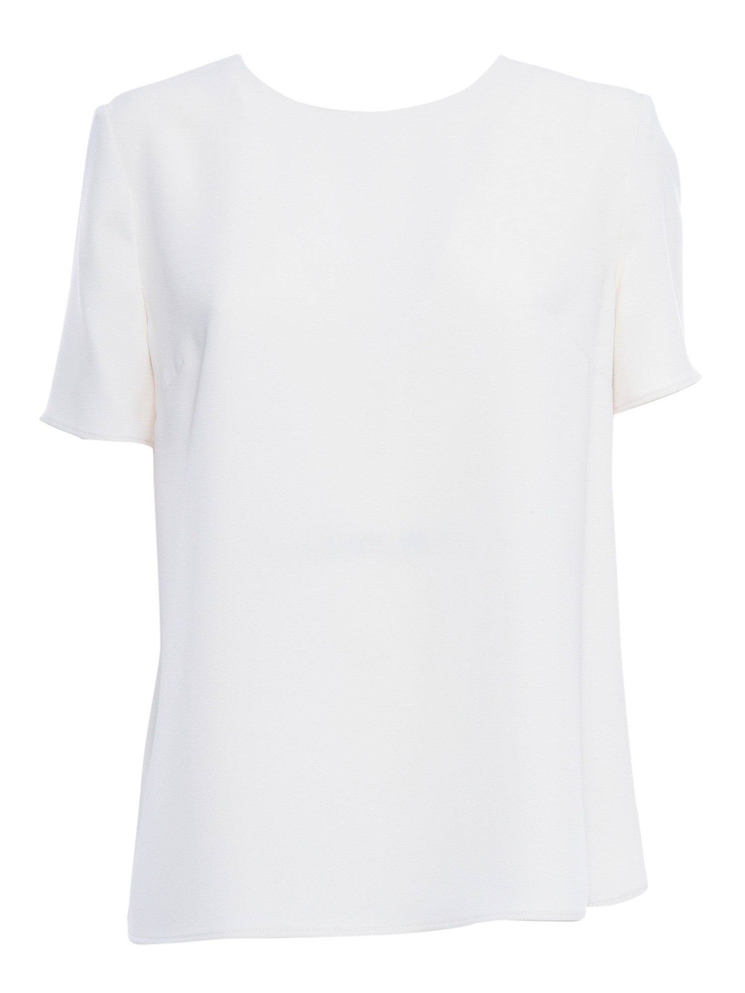 P.a.r.o.s.h Round Neck Blouse In Bianco