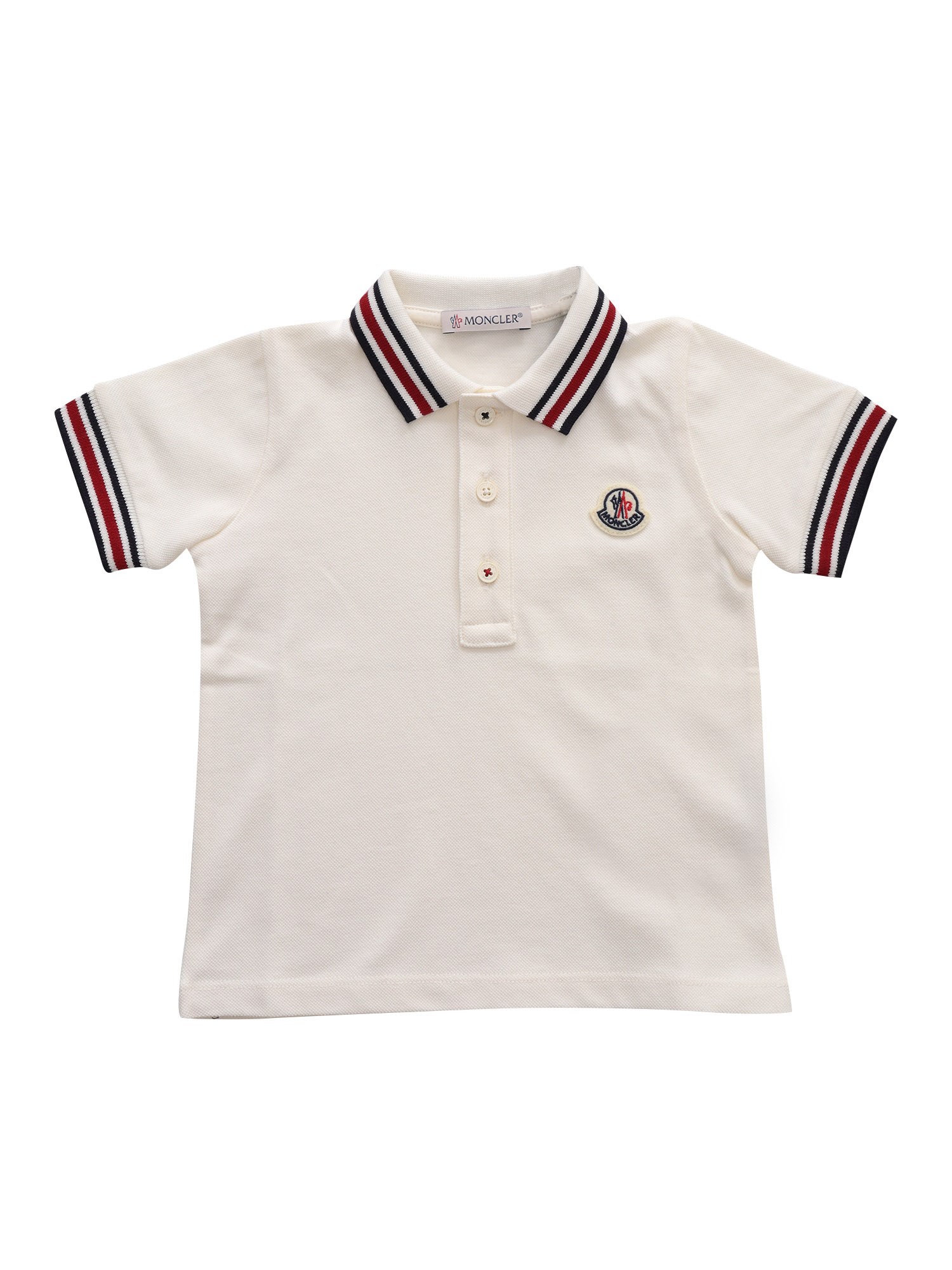 Moncler Baby Polo Shirt In Beige