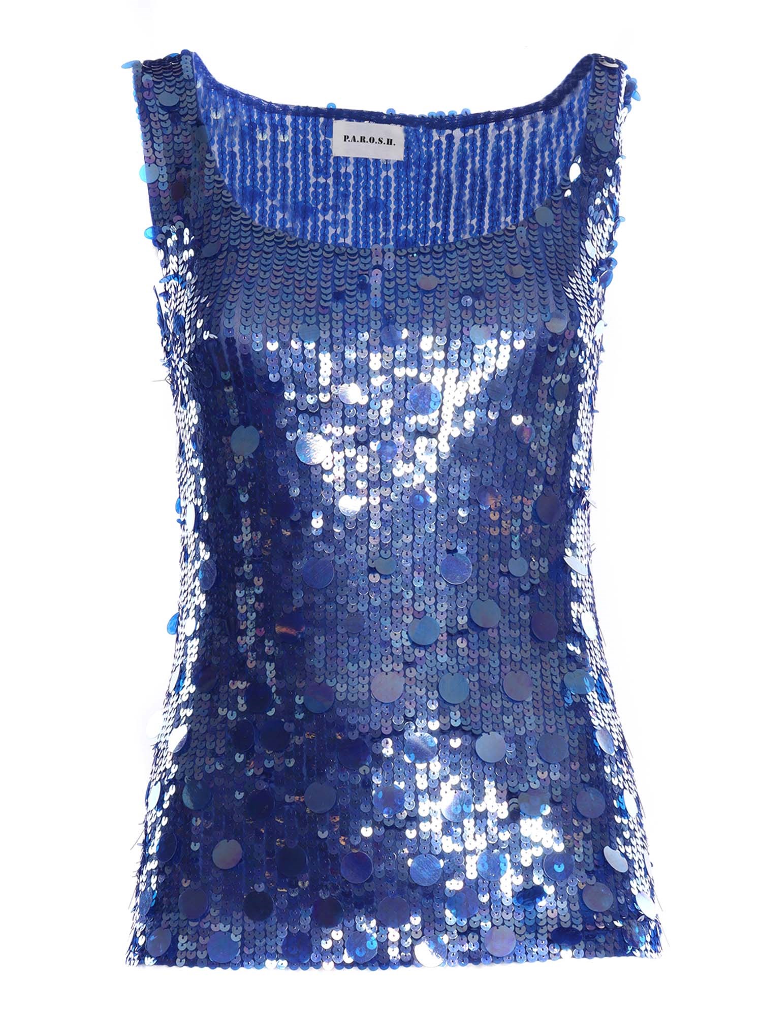 P.a.r.o.s.h Sequined Blouse In Blu