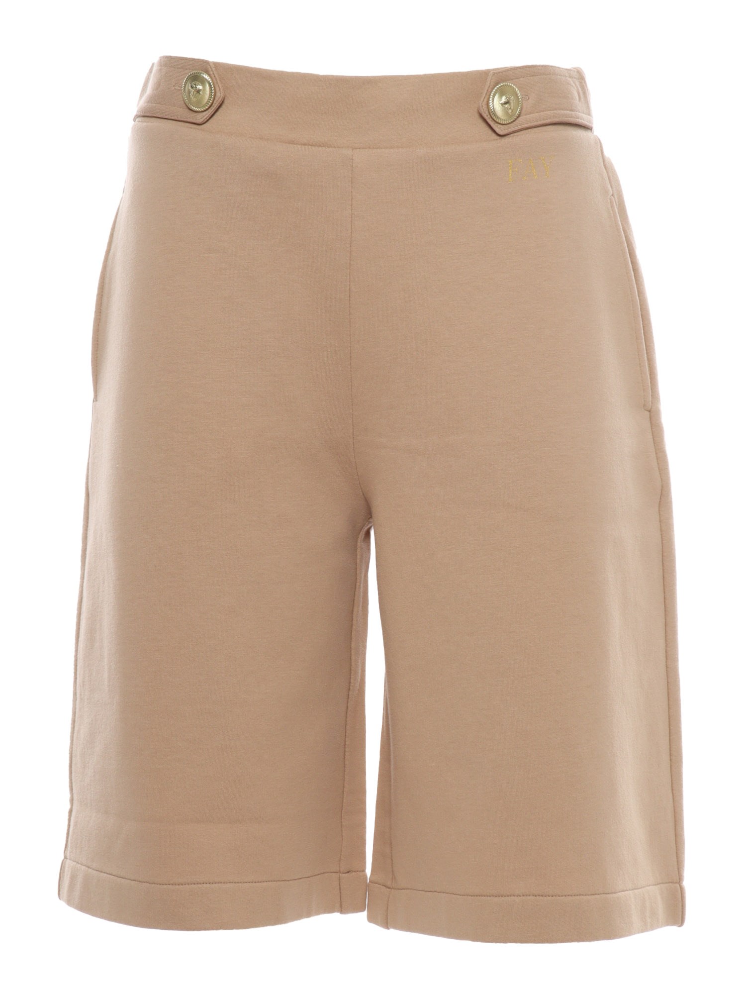 Fay Jersey Shorts In Naturale
