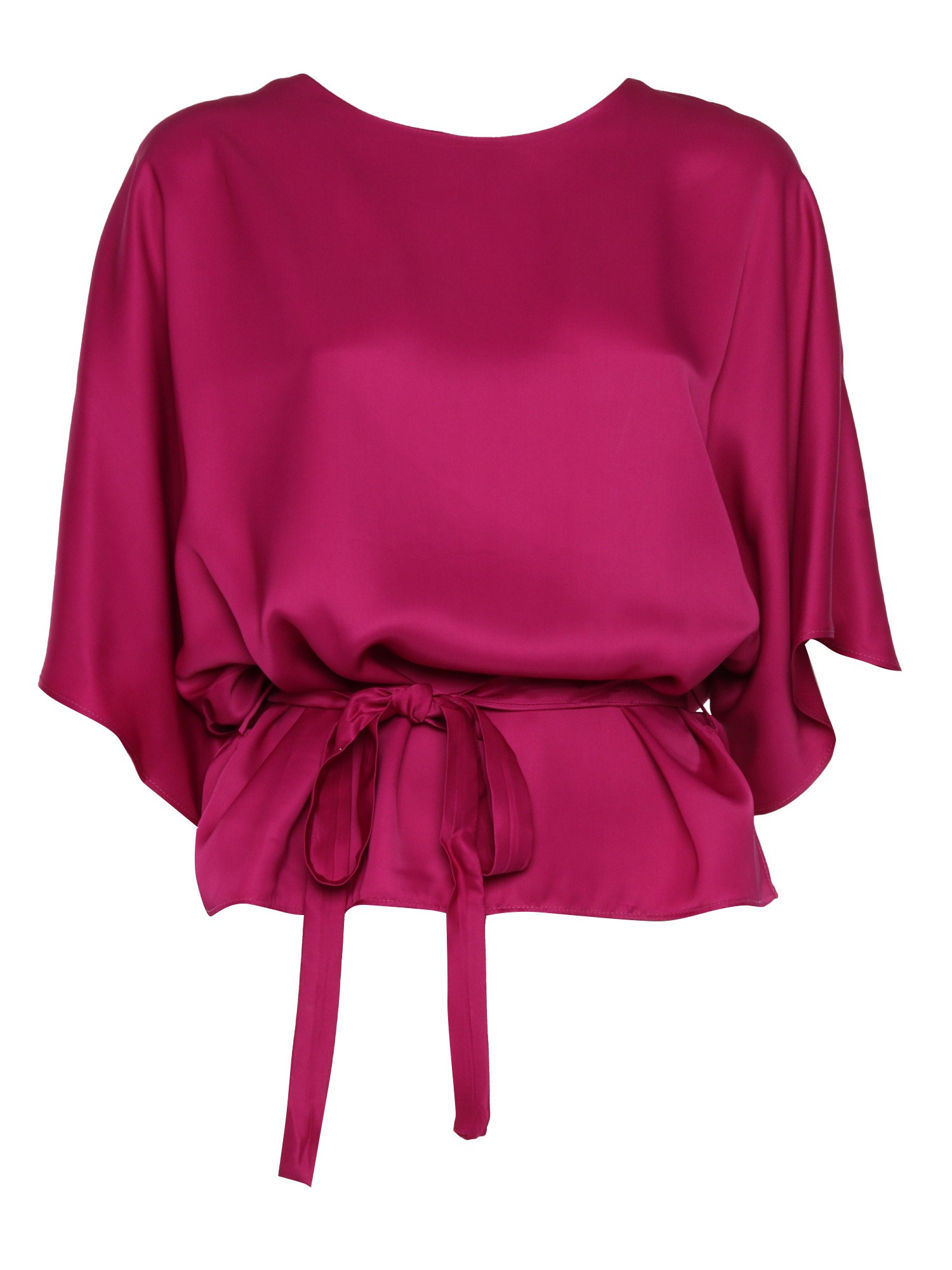 P.a.r.o.s.h Belted Blouse In Fuxia