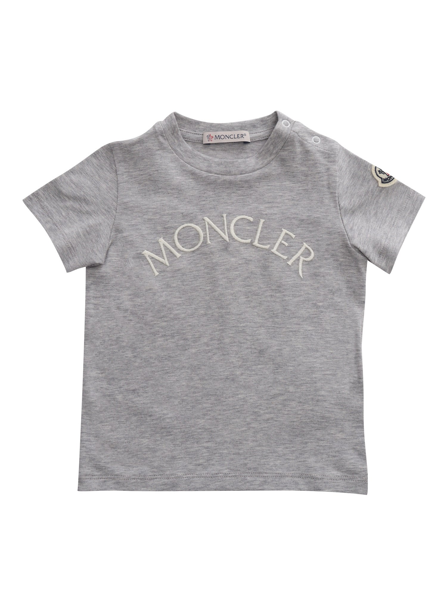 Moncler Baby Logo T-shirt In Grigio