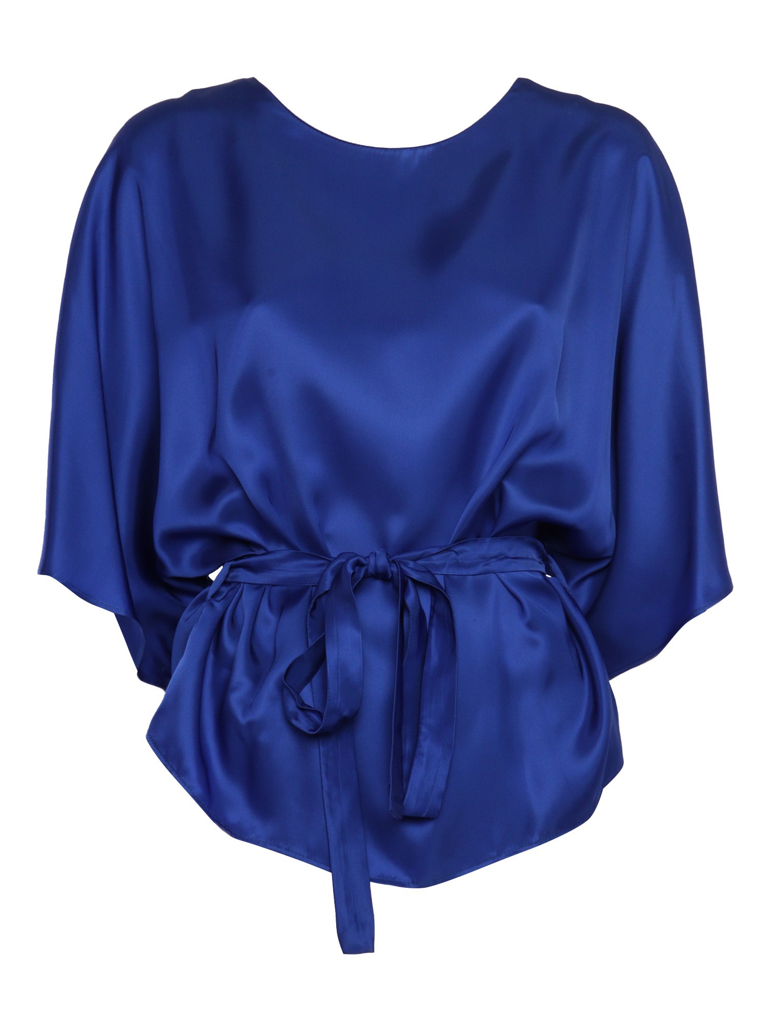 P.a.r.o.s.h Belted Blouse In Blu
