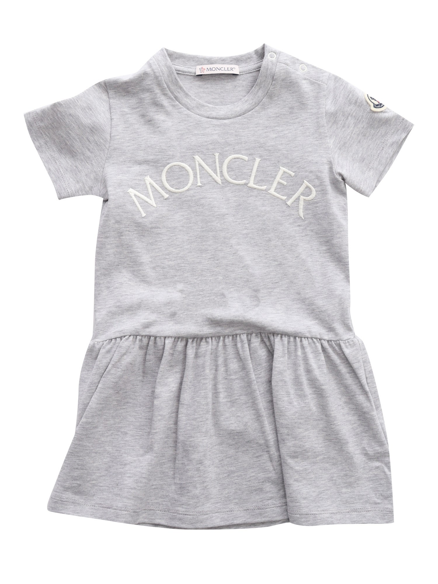 Moncler Baby Melange Dress In Grigio