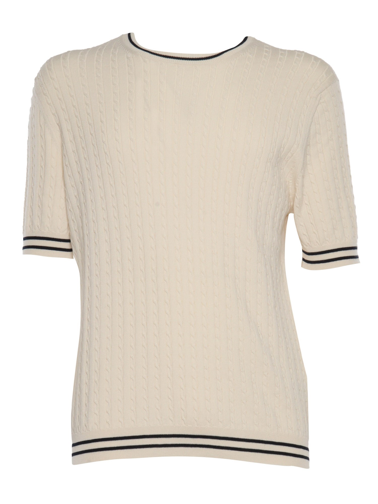 Peserico Ribbed T-shirt In Bianco