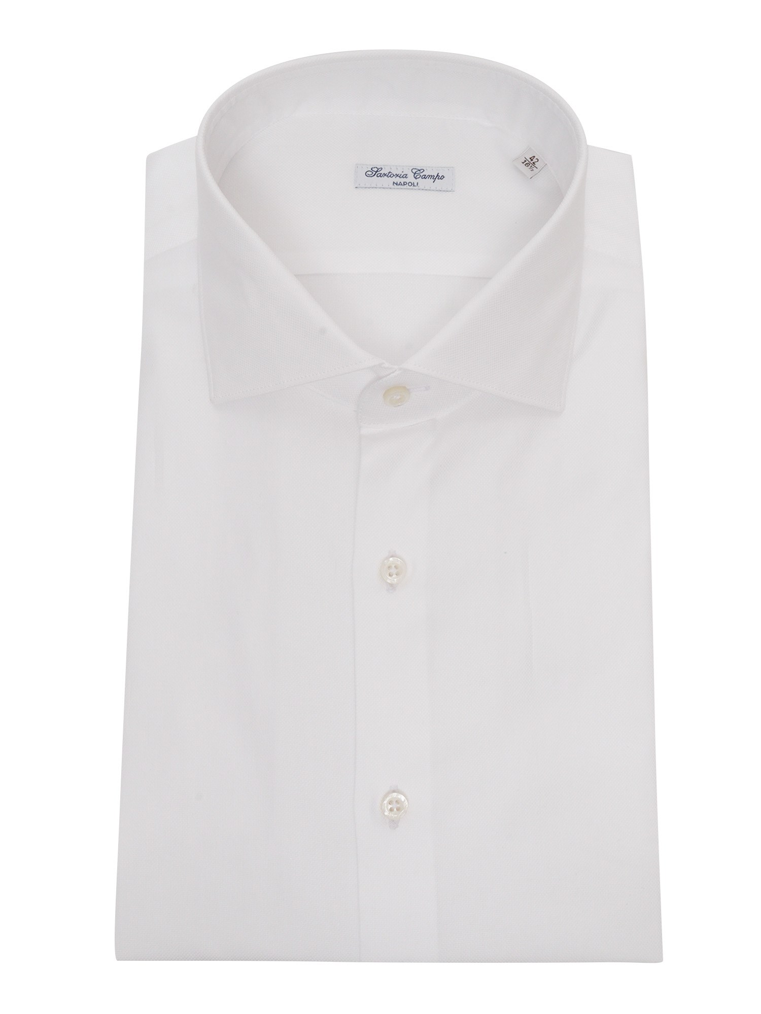 Shop Sartoria Del Campo-sonrisa Oxford Shirt In White