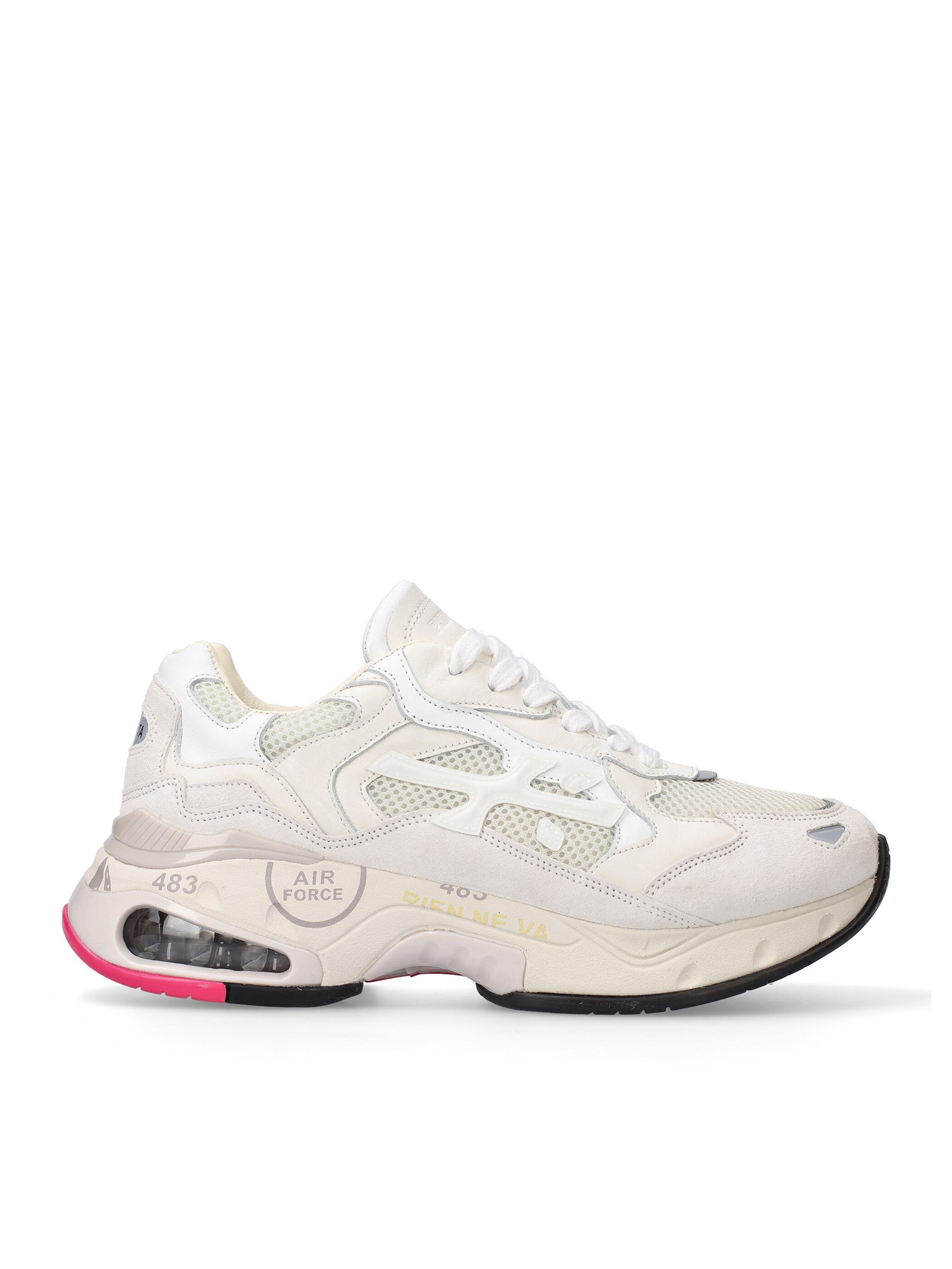 Shop Premiata Sneakers Sharky D In White