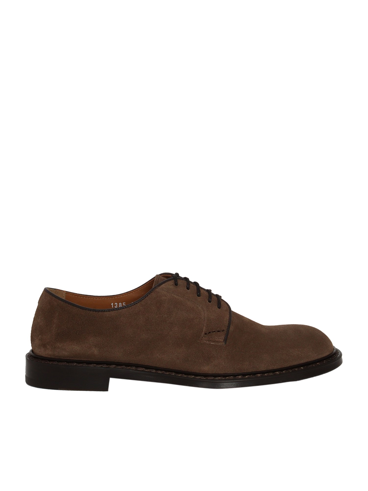 Doucal's Suede Derby Shoes In Marrone