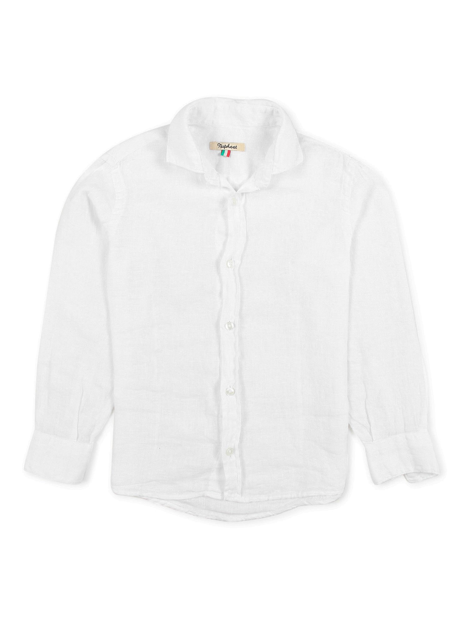 Nupkeet Spread Collar Shirt In White