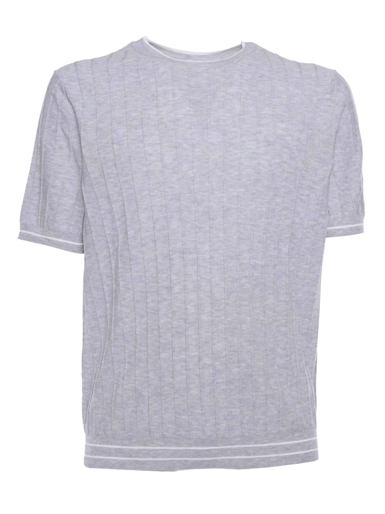 Peserico Knitted T-shirt In Grigio