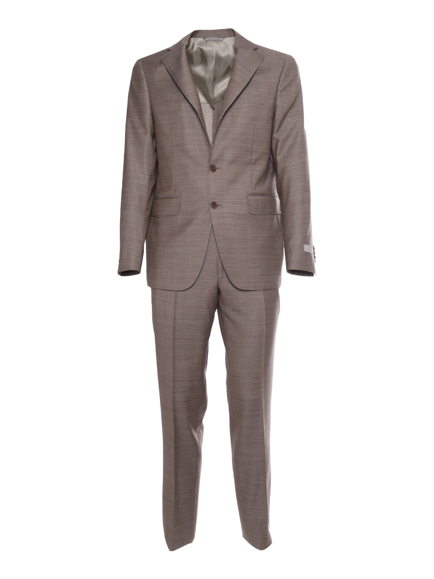 Canali Single-breasted Suit In Marrone