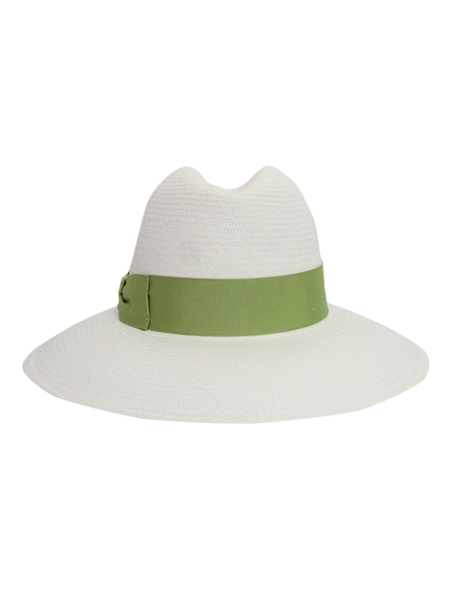 Shop Borsalino Claudette Fine Wide Brim Panama Hat In Bianco