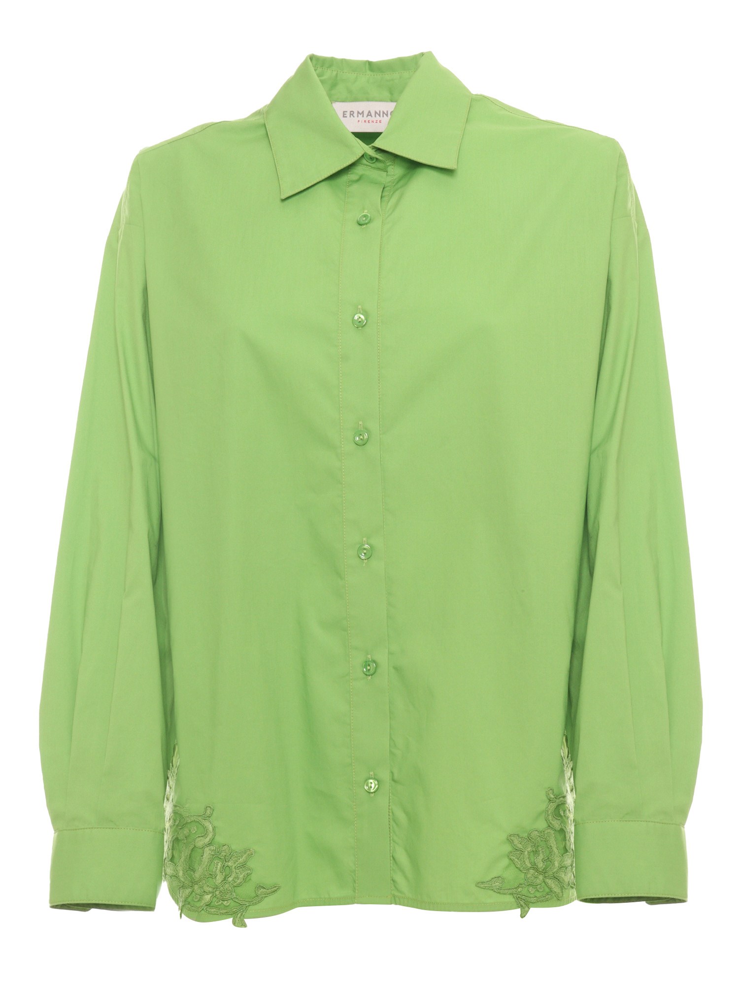 ERMANNO DI E.SCERVINO SHIRT WITH PATCH EMBROIDERY