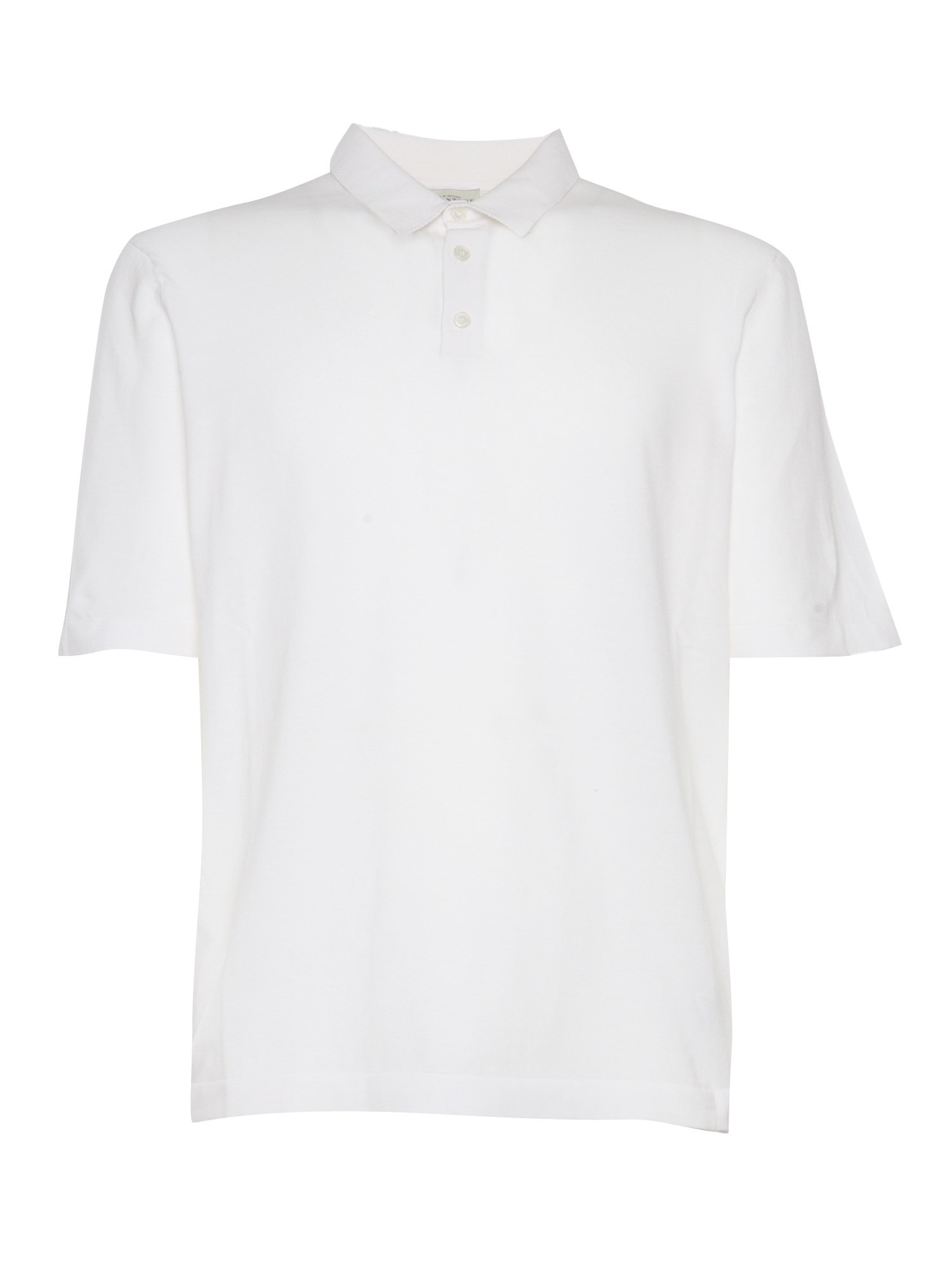 Ballantyne Knitted Polo Shirt In Bianco