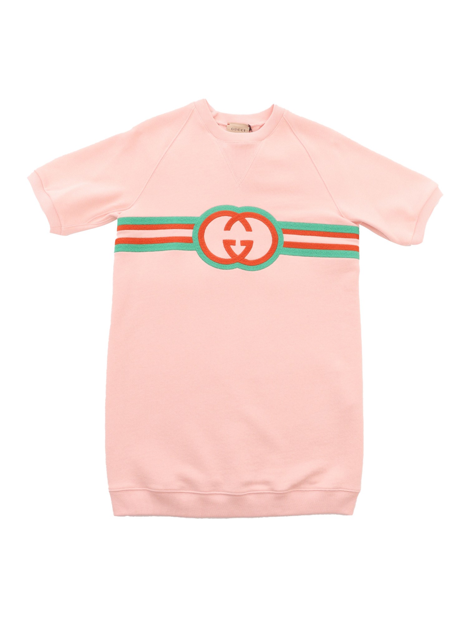 Shop Gucci Jersey Dress In Pink
