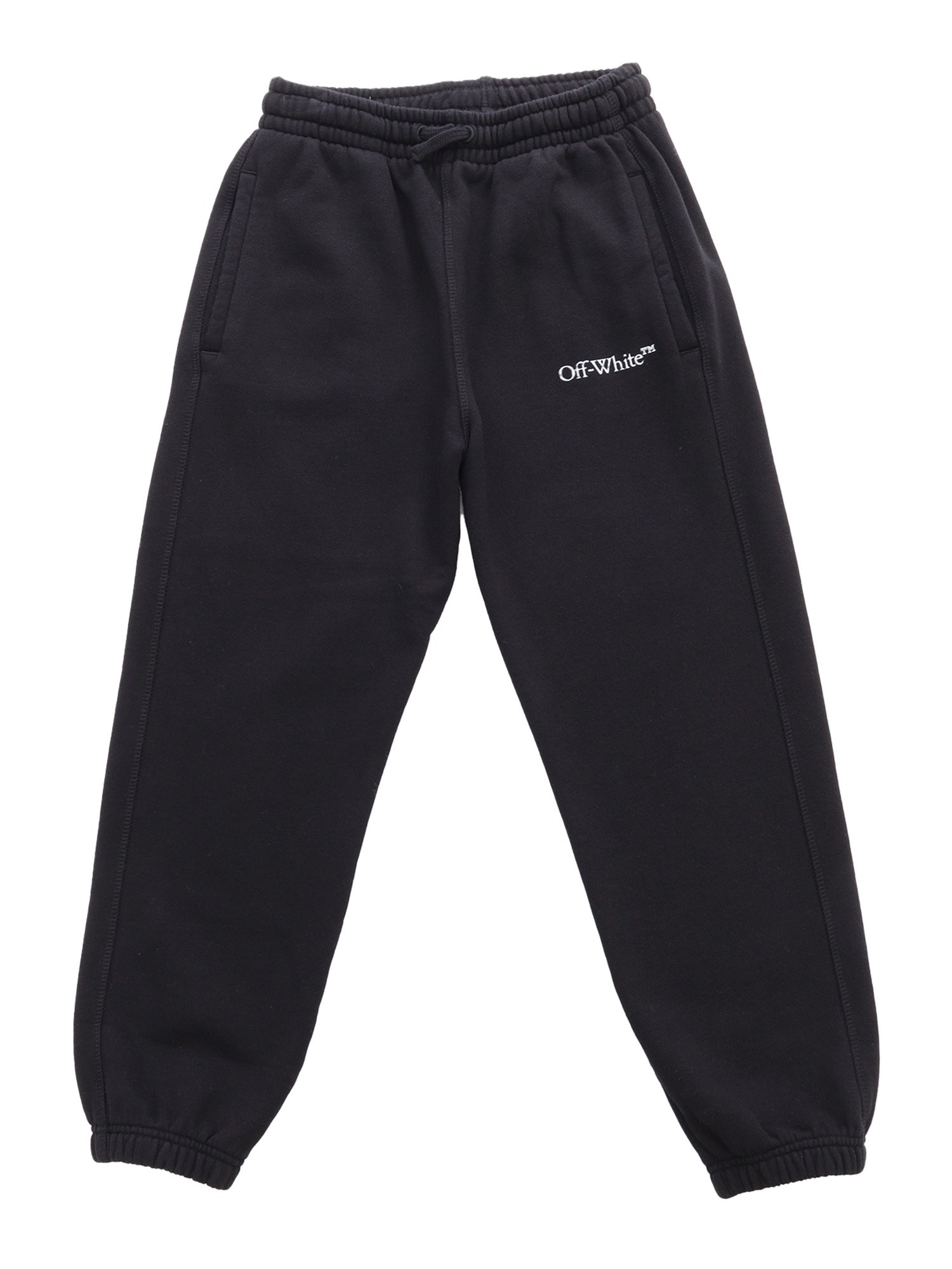 Off-white Bookish Bit Logo Trousers In Black