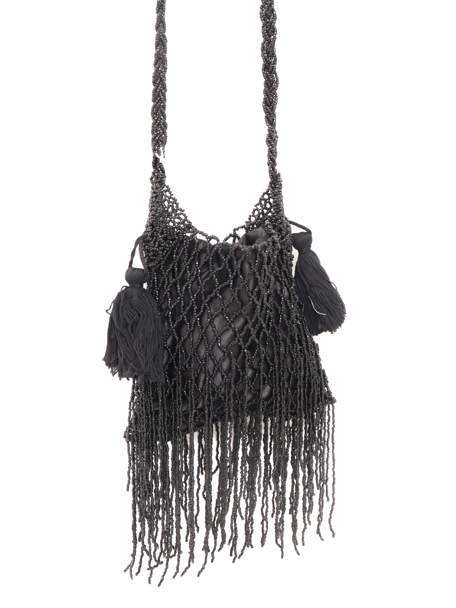 Shop P.a.r.o.s.h Beaded Bag In Black