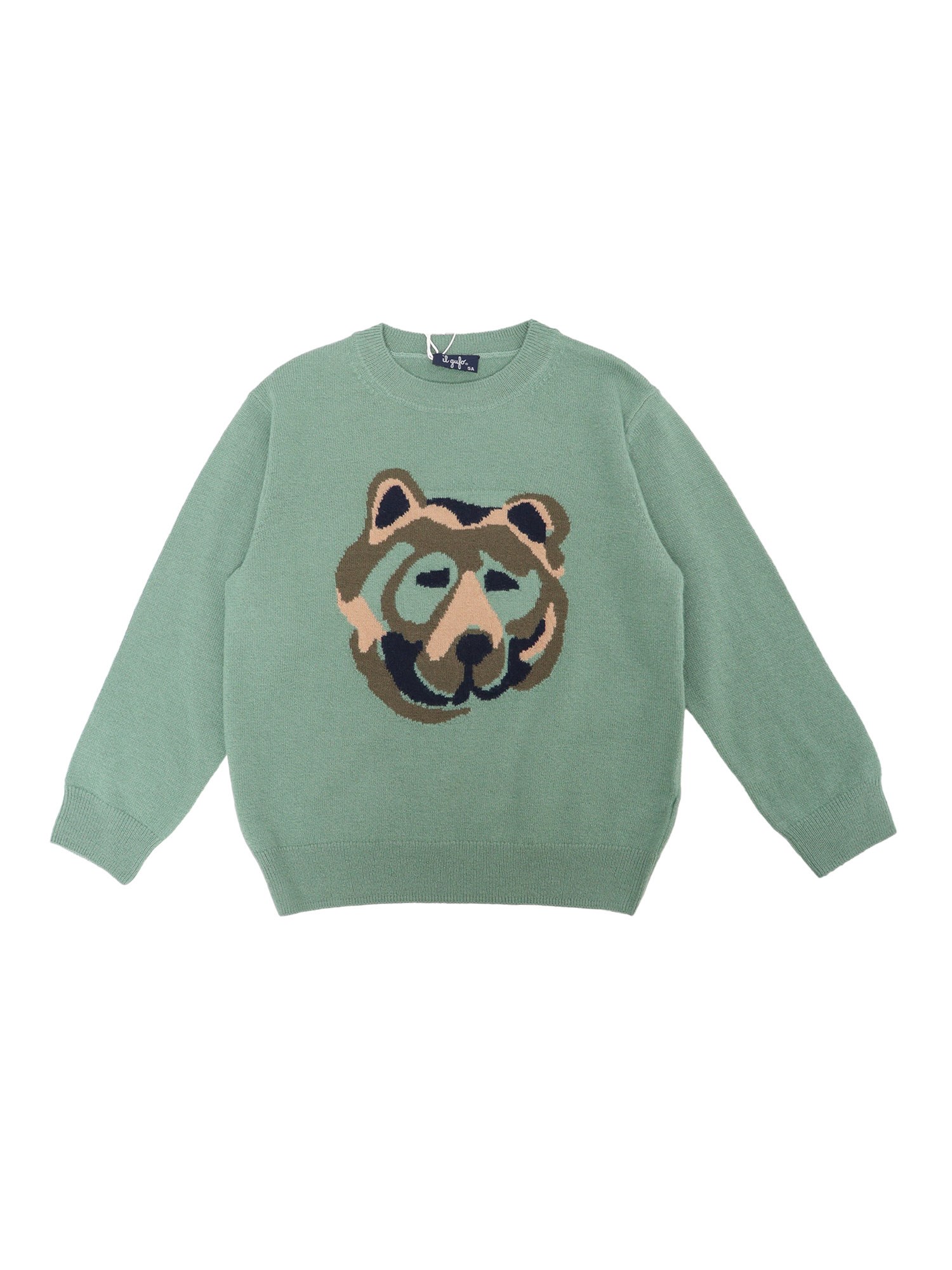 Il Gufo Bear Sweater In Green