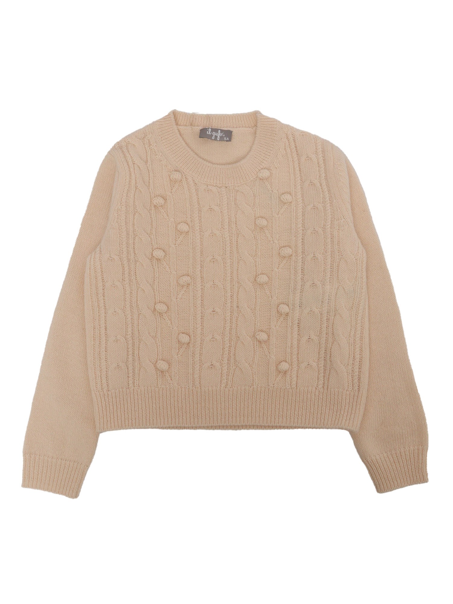 Il Gufo Cable Sweater In Pink