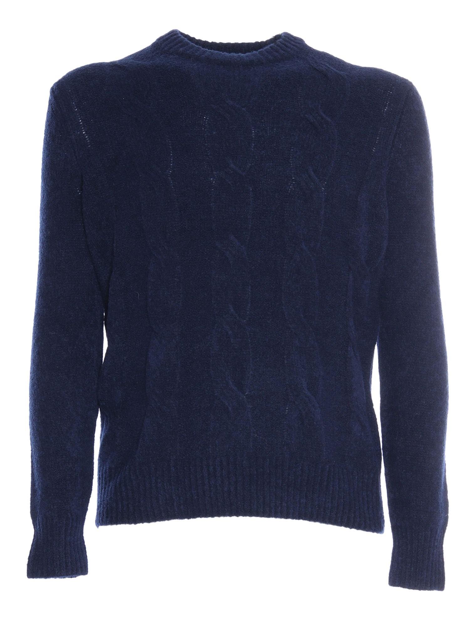 Ballantyne Dark Blue Cashmere Pullover In Blue