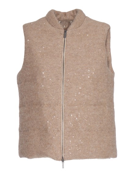 fabiana filippi Gilet con paillettes su www.breficom.com