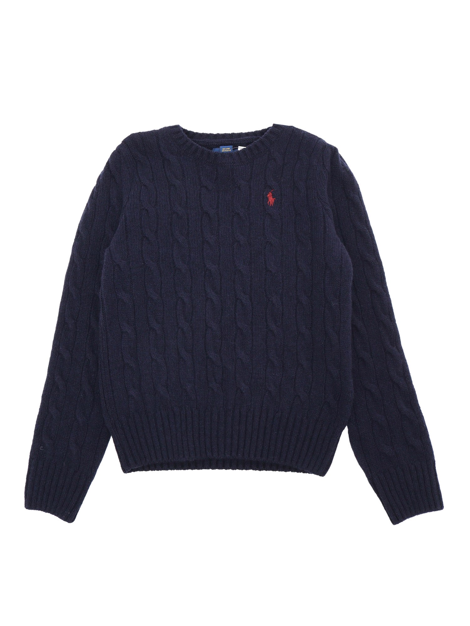 Polo Ralph Lauren Braided Sweater In Blue