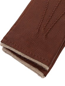 Orciani Grained leather gloves