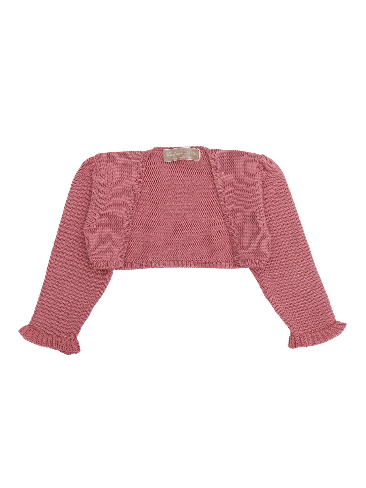 La Stupenderia Knitted Shrug In Pink