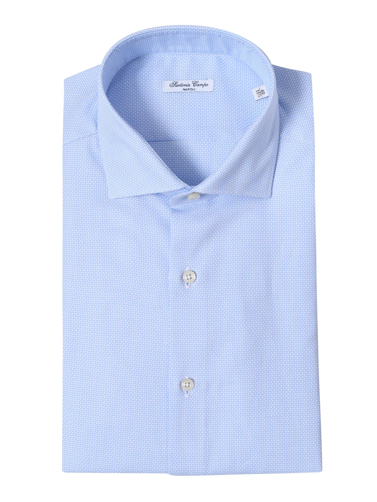 Sonrisa Striped Cotton Jersey Shirt / White & Light Blue