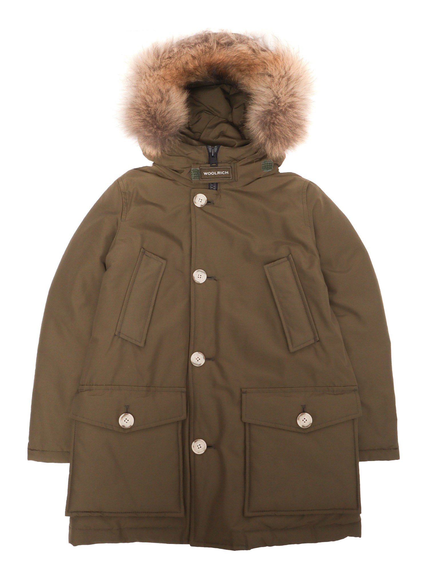 Woolrich Babies' Arctic Parka With Detachable Real Fur In Blue