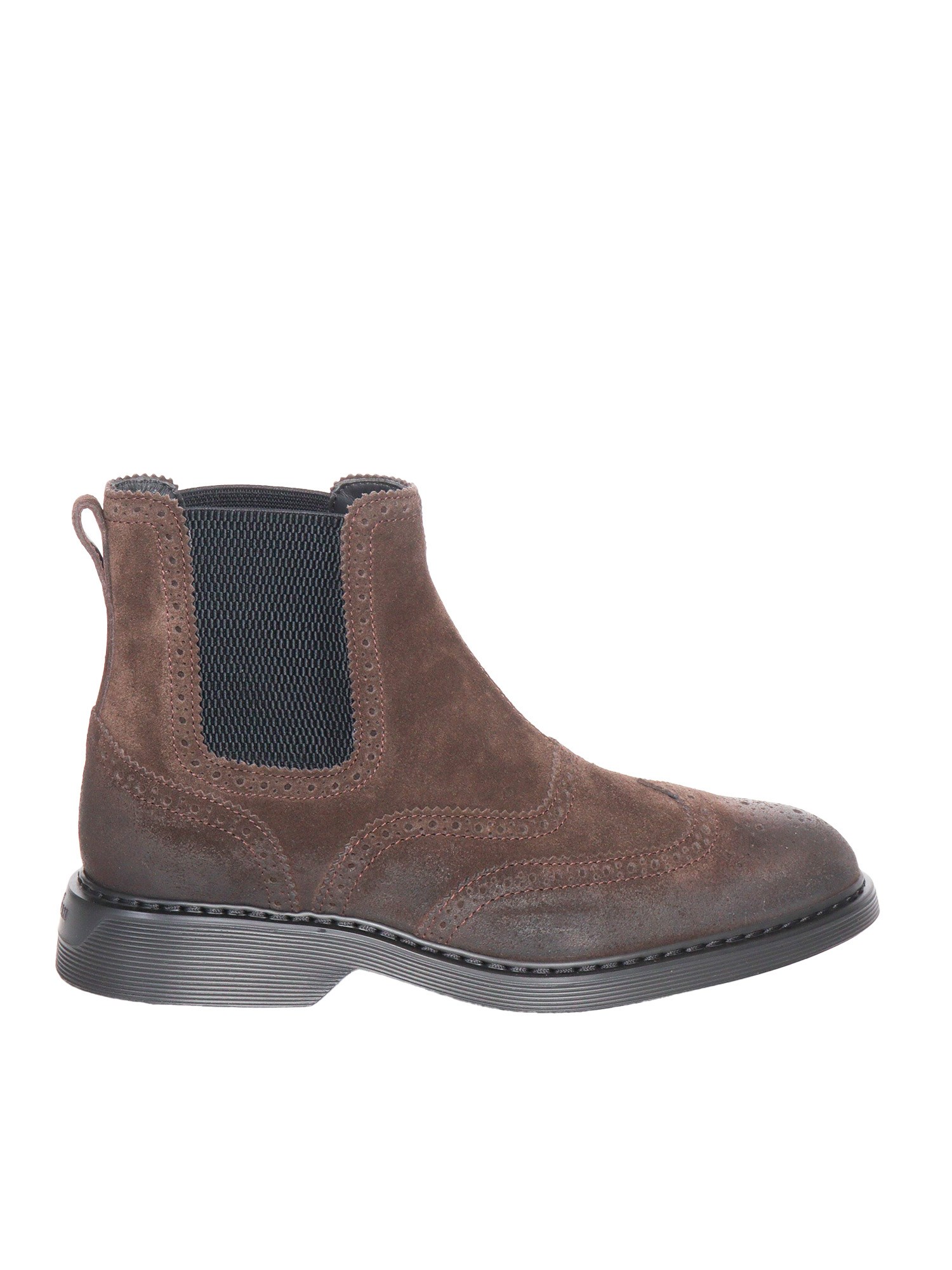 Shop Hogan Chelsea Ankle Boots H576 In Brown