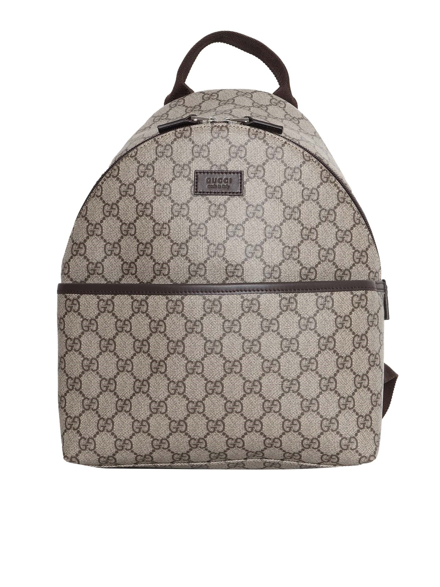 Gucci Gg Supreme Backpack In Brown