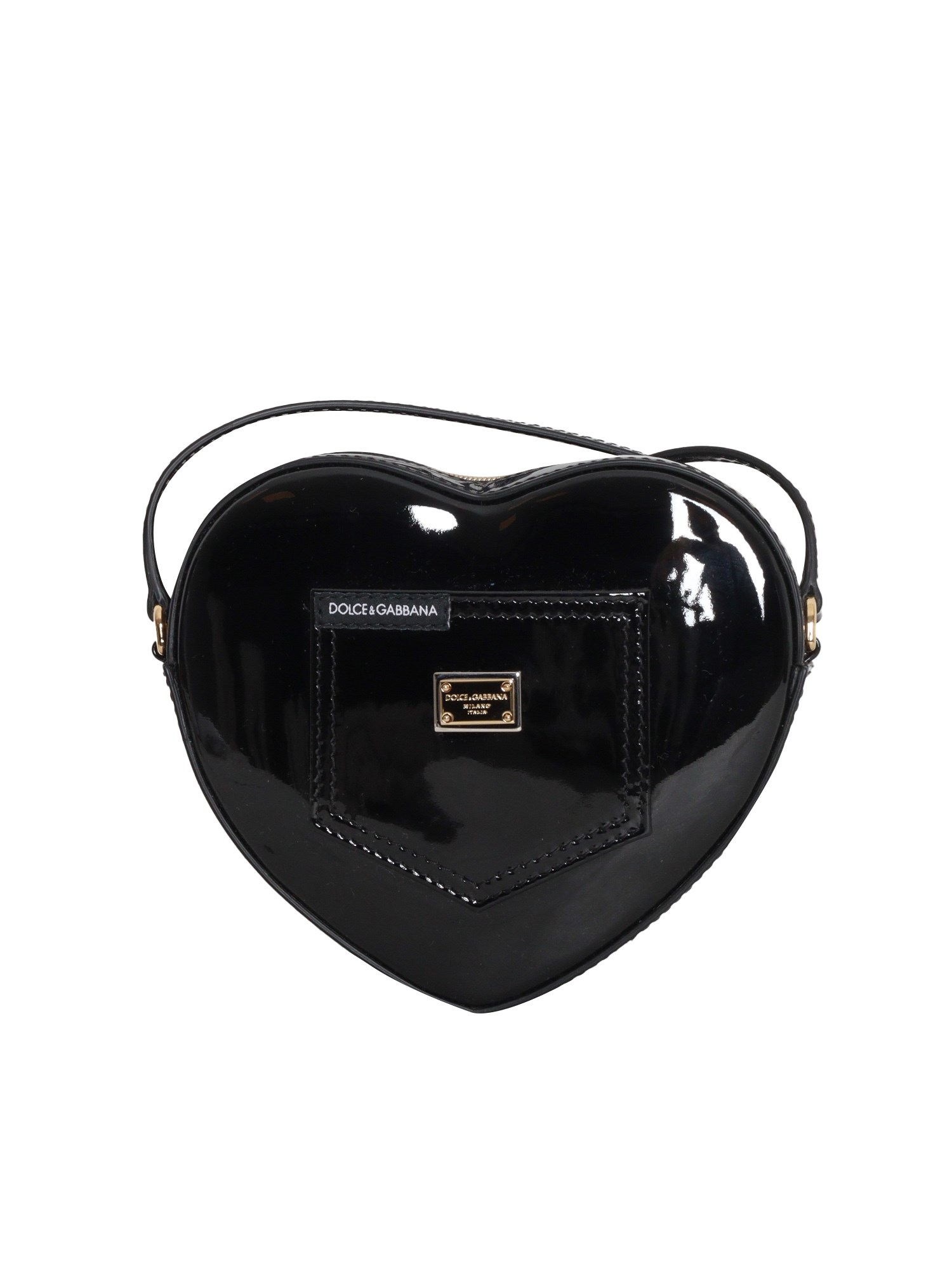 Dolce & Gabbana Junior Heart Shaped Bag In Black