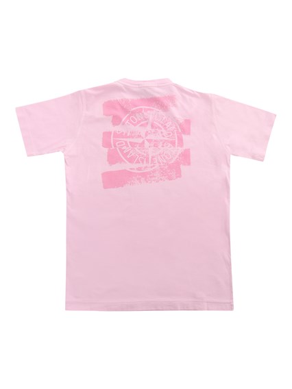 Stone Island Pink t-shirt with prints