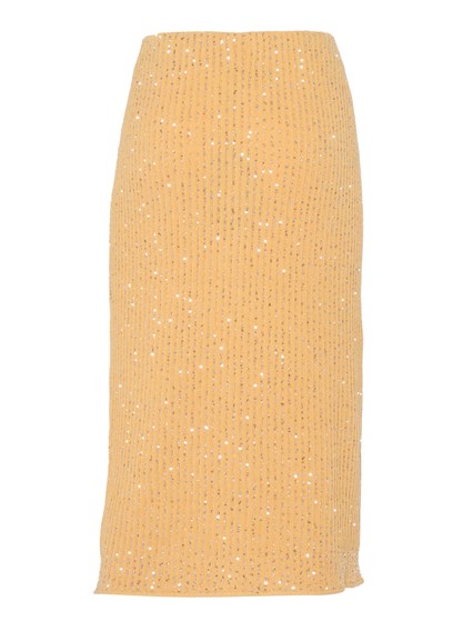 FABIANA FILIPPI Orange midi pencil skirt