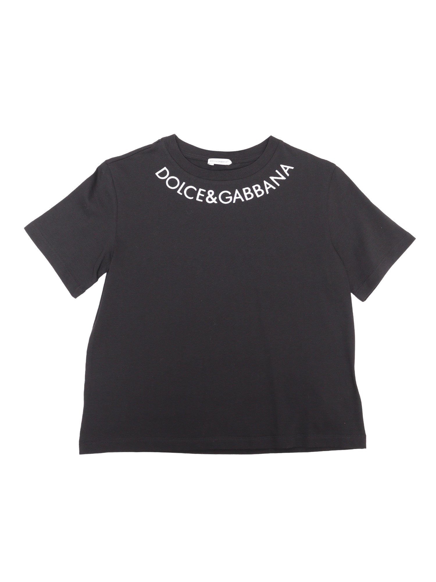 Dolce & Gabbana Junior Black T-shirt With Logo