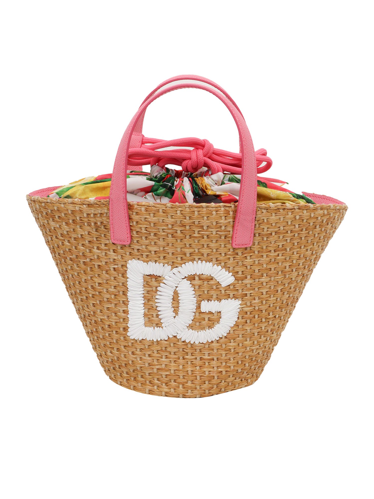 Dolce & Gabbana Junior D&g Straw Bag In Brown